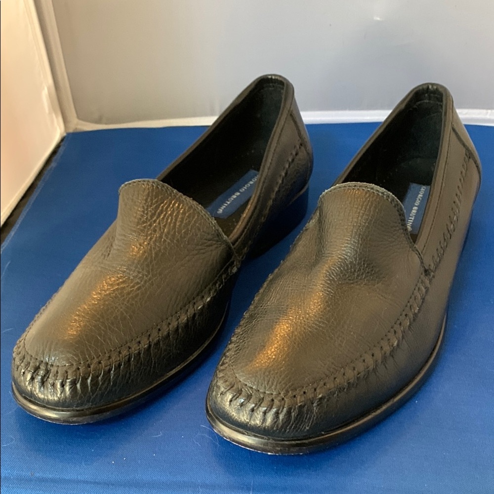 Giorgio Brutini Dark Leather Slip-Ons